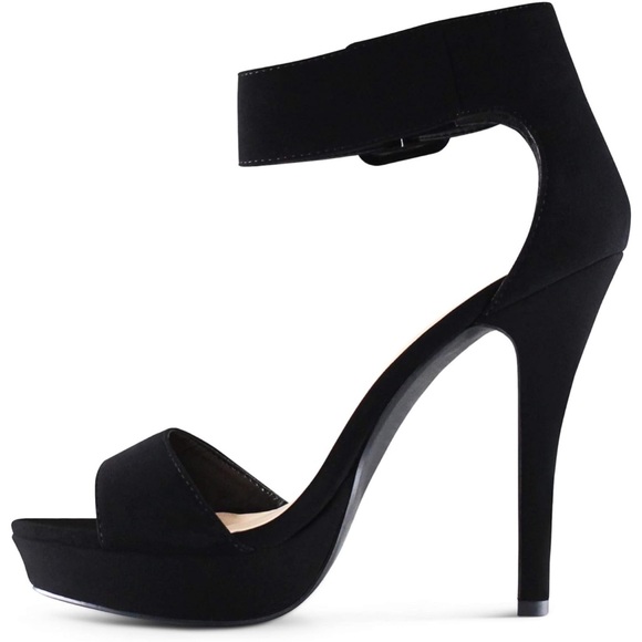 Marco Republic Black Suede Platform Heels - Picture 5 of 11